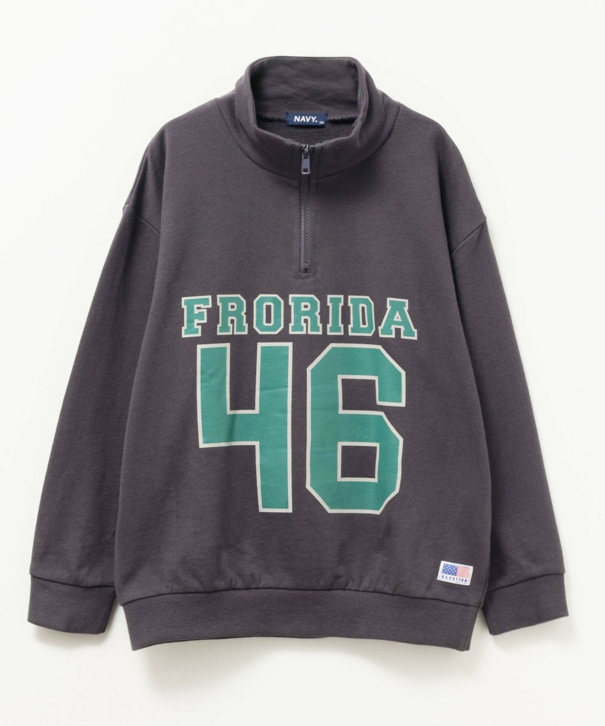NAVY USコットンハーフジップトレーナー キッズ