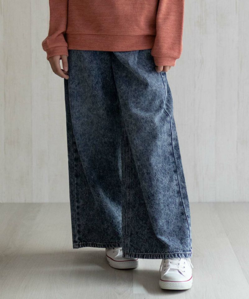 NAVY  デニムワイドパンツ キッズ商品画像-5