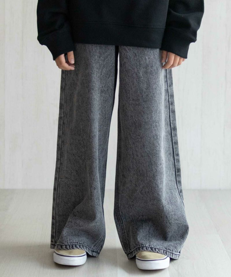 NAVY  デニムワイドパンツ キッズ商品画像-9