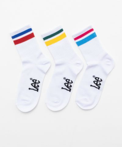 Lee  クォーターソックス ライン 3足組 レディース