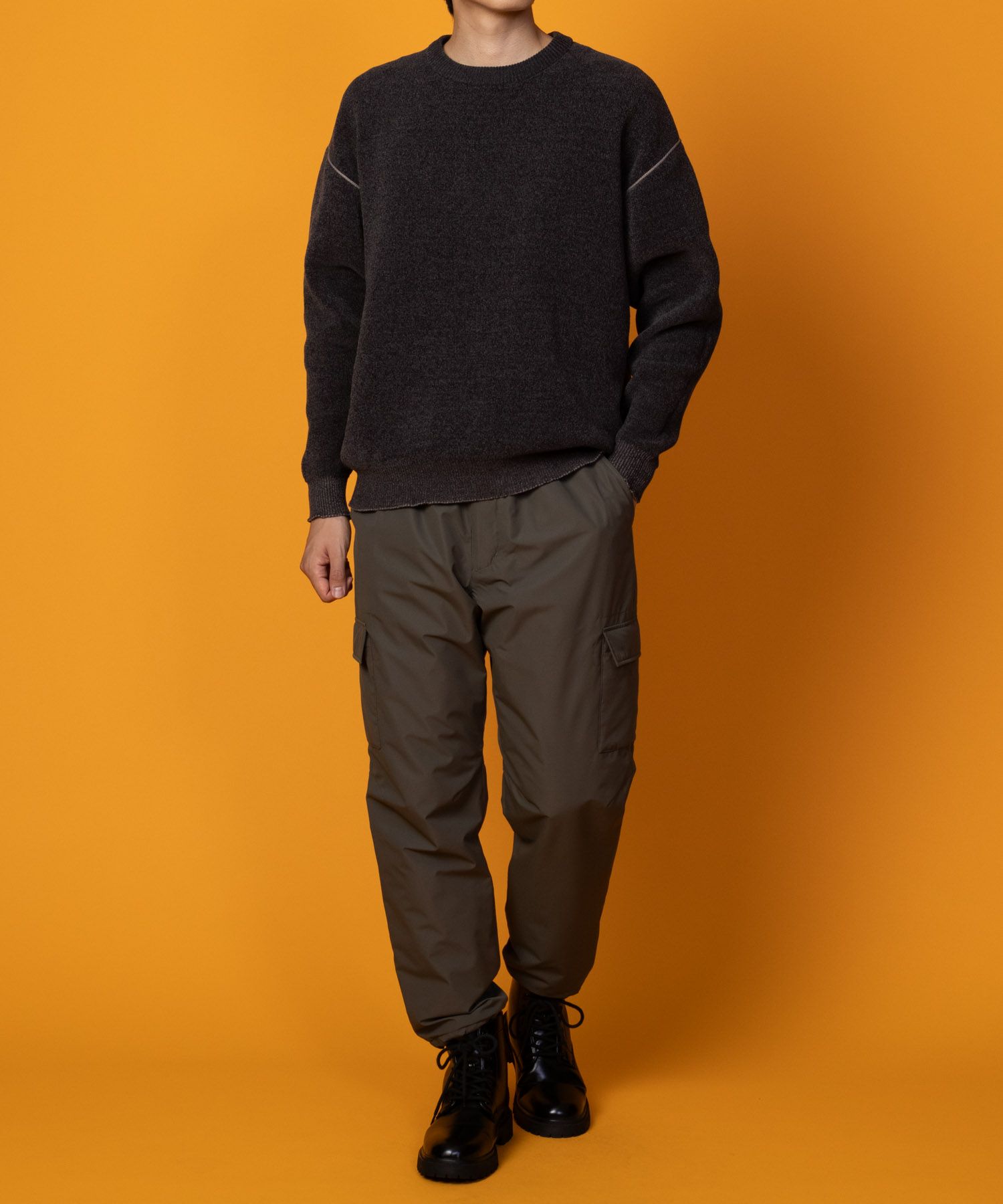 NAVY 温℃ 3M（TM）中綿カーゴパンツ メンズ