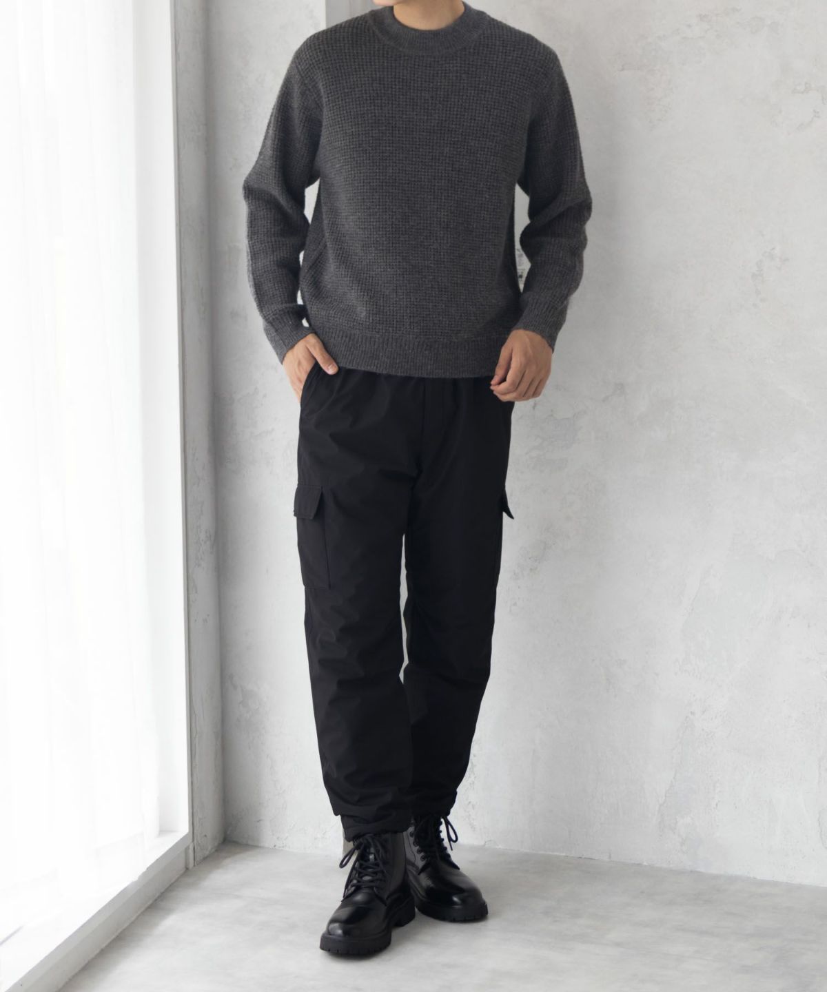 NAVY 温℃ 3M（TM）中綿カーゴパンツ メンズ