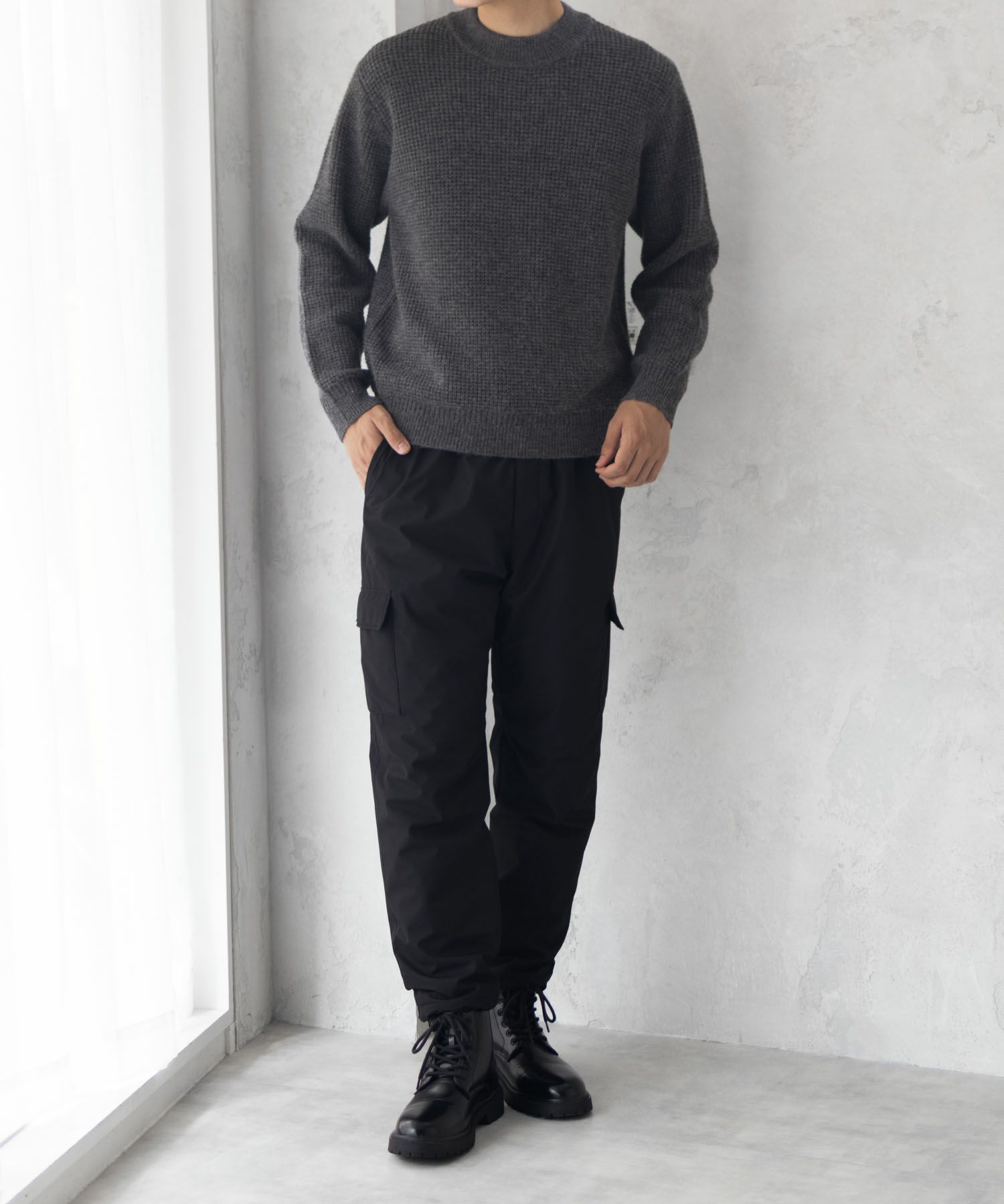 NAVY 温℃ 3M（TM）中綿カーゴパンツ メンズ