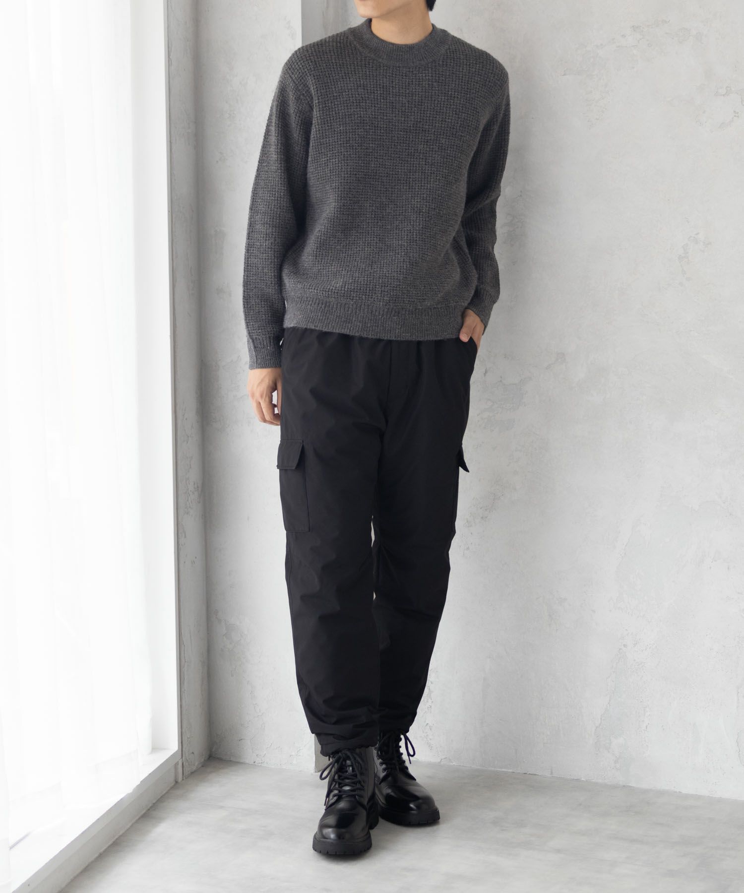 NAVY 温℃ 3M（TM）中綿カーゴパンツ メンズ