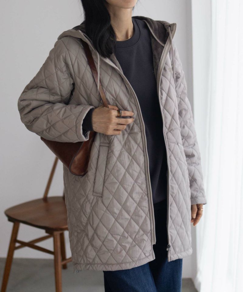 CONVERSE  キルト中綿フードジャケット レディース商品画像-1