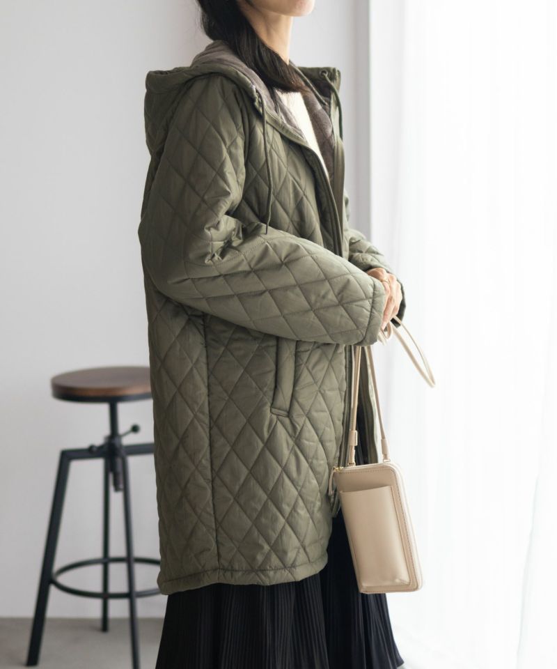CONVERSE キルト中綿フードジャケット レディース商品画像-6