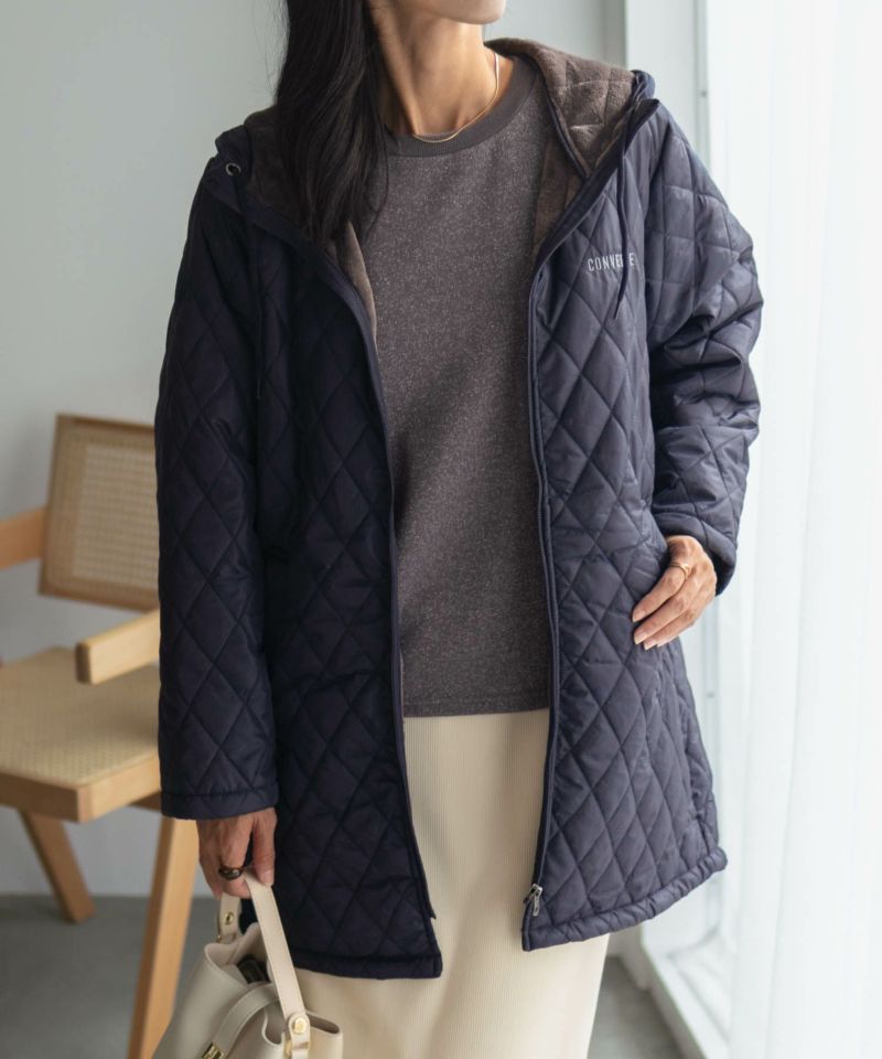 CONVERSE キルト中綿フードジャケット レディース商品画像-8
