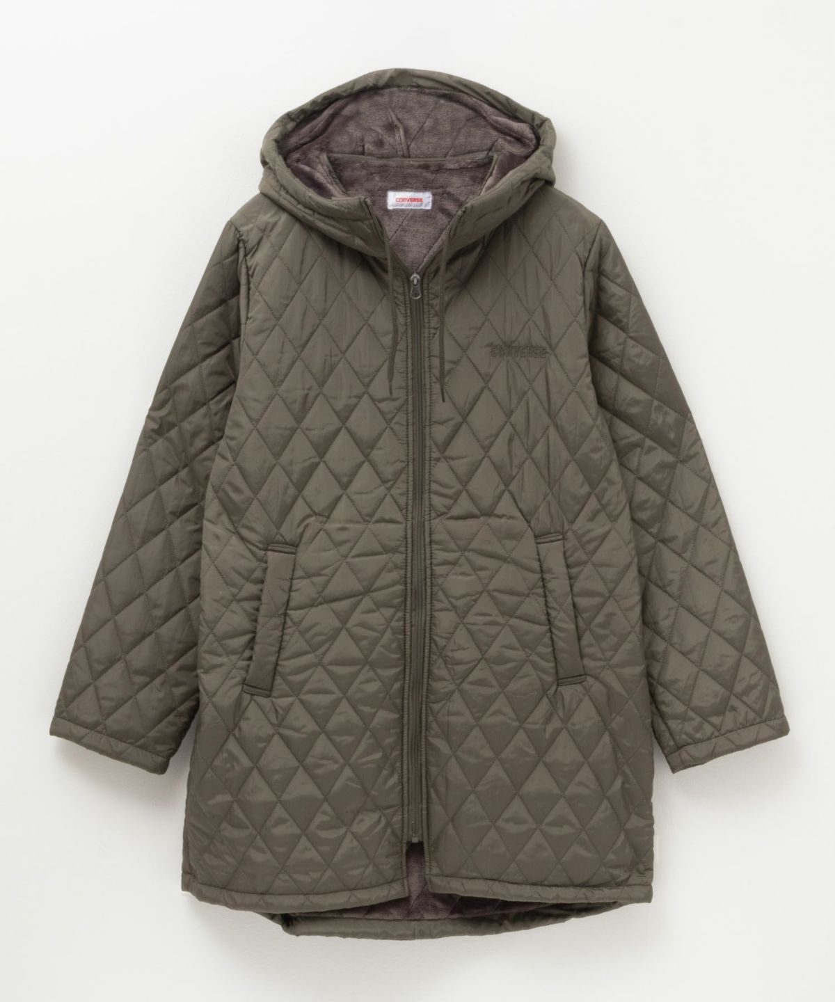 CONVERSE キルト中綿フードジャケット レディース