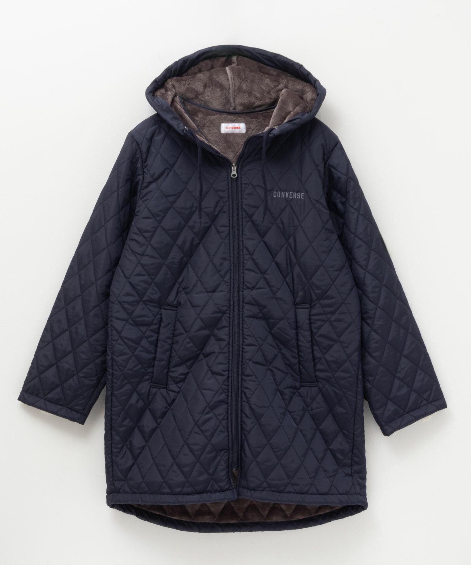 CONVERSE キルト中綿フードジャケット レディース