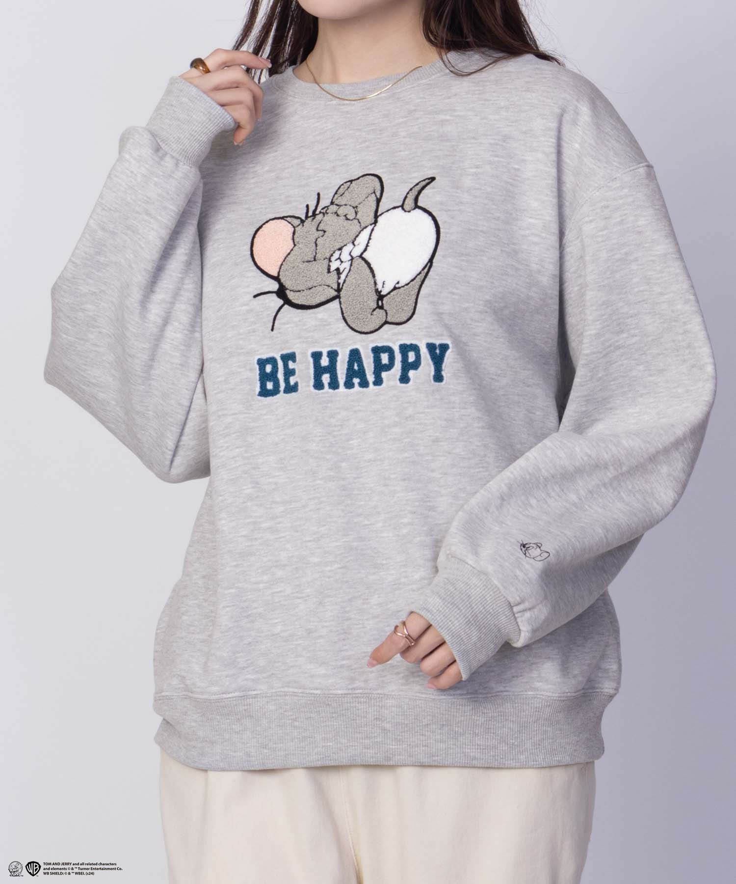 [期間限定価格]Tom and Jerry サガラ刺繍ルーズトレーナー レディース商品サムネイル-2