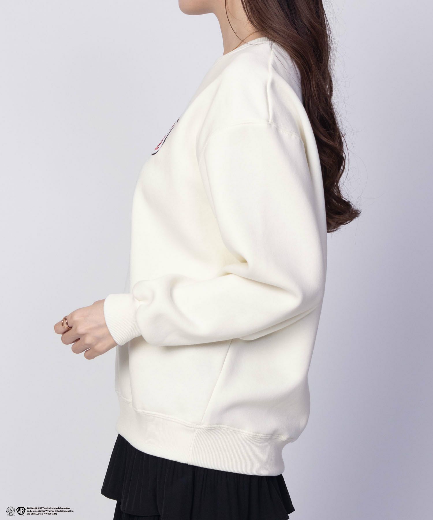 [期間限定価格]Tom and Jerry サガラ刺繍ルーズトレーナー レディース商品画像-9