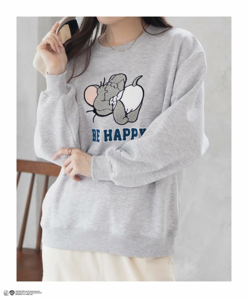 [期間限定価格]Tom and Jerry サガラ刺繍ルーズトレーナー レディース商品画像-15