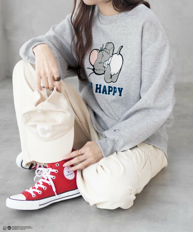 [期間限定価格]Tom and Jerry サガラ刺繍ルーズトレーナー レディース商品画像-18