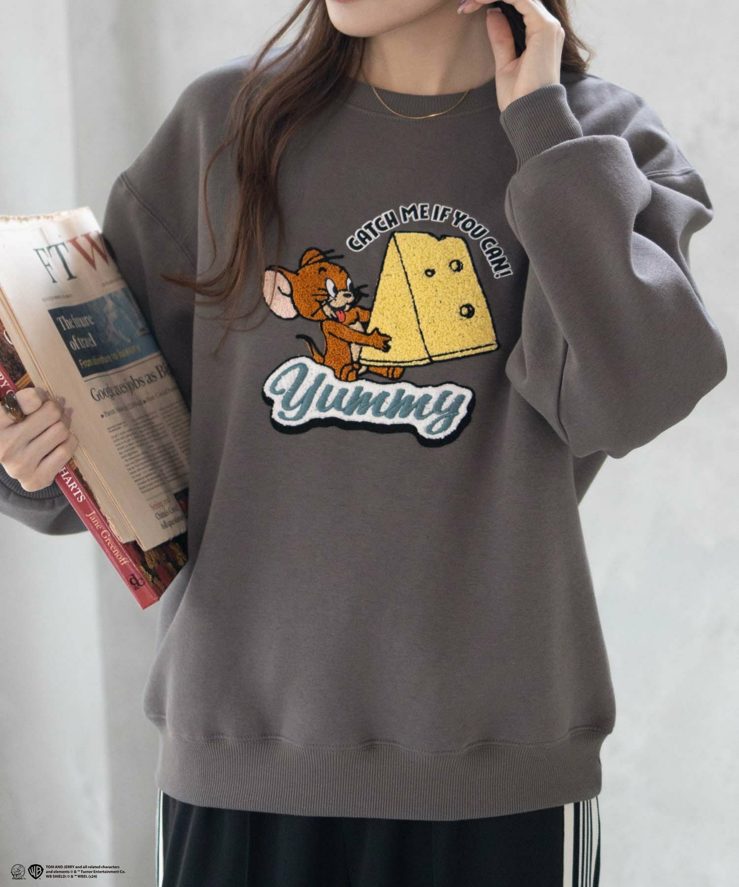 [期間限定価格]Tom and Jerry サガラ刺繍ルーズトレーナー レディース商品サムネイル-19