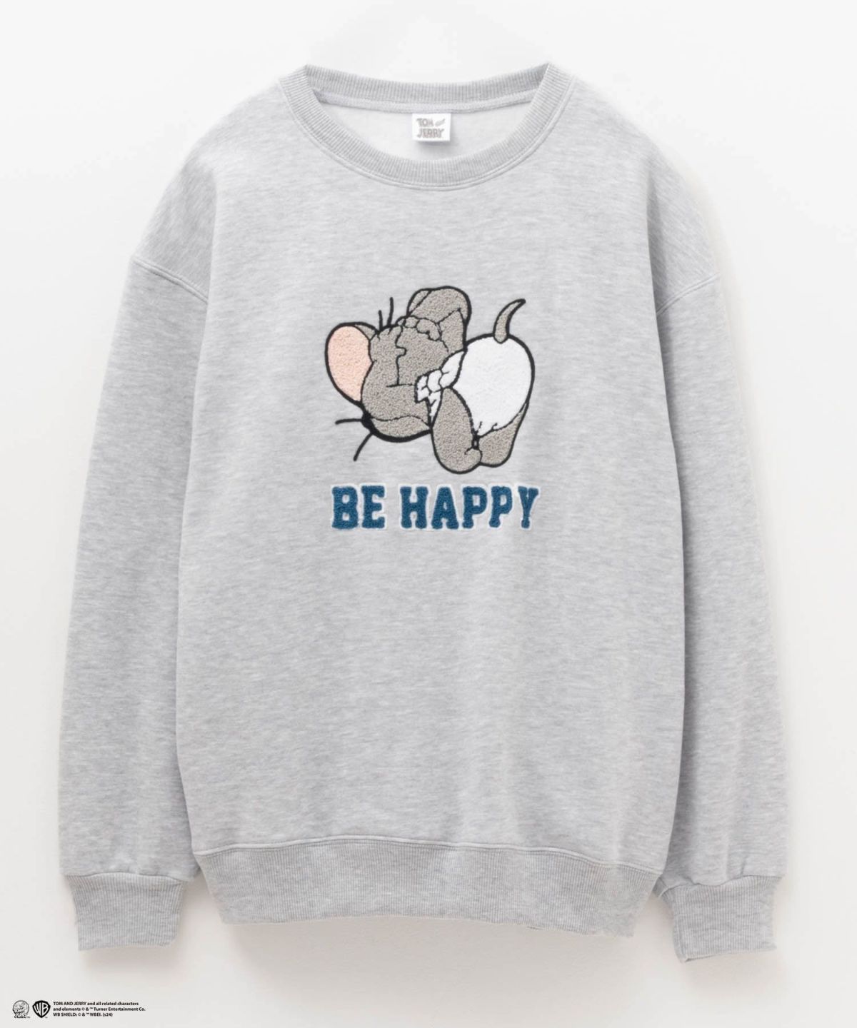 Tom and Jerry サガラ刺繍ルーズトレーナー レディース