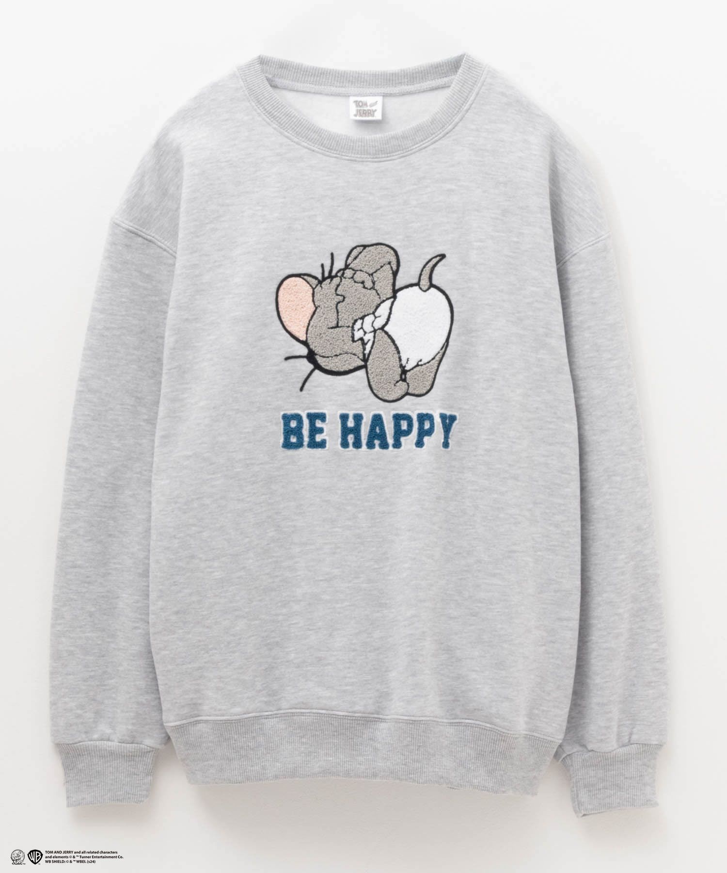 Tom and Jerry サガラ刺繍ルーズトレーナー レディース