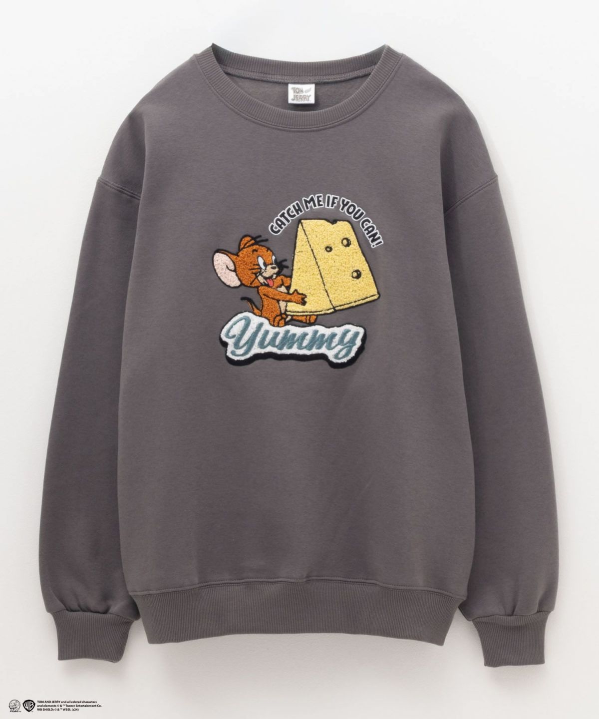 Tom and Jerry サガラ刺繍ルーズトレーナー レディース