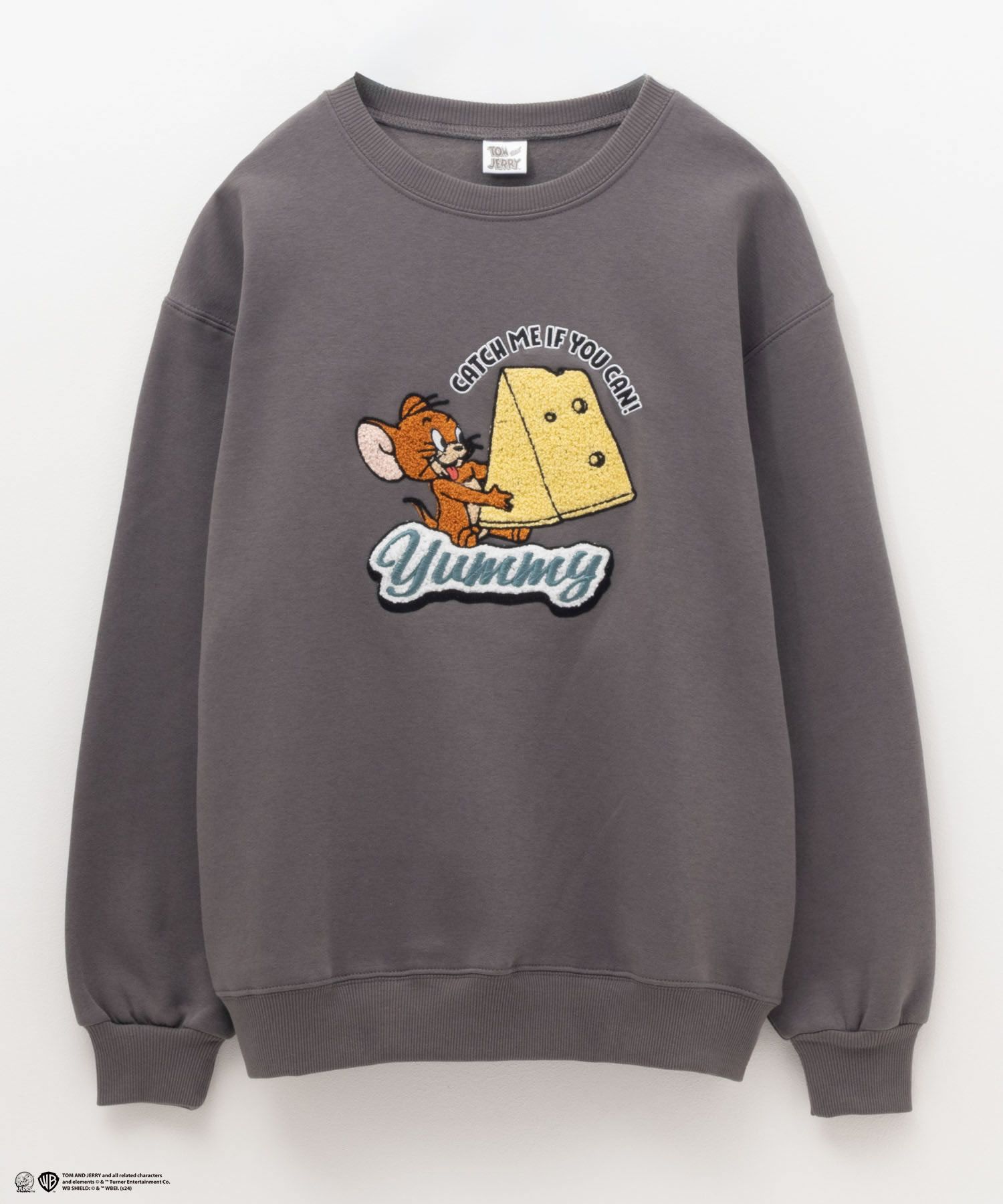 Tom and Jerry サガラ刺繍ルーズトレーナー レディース