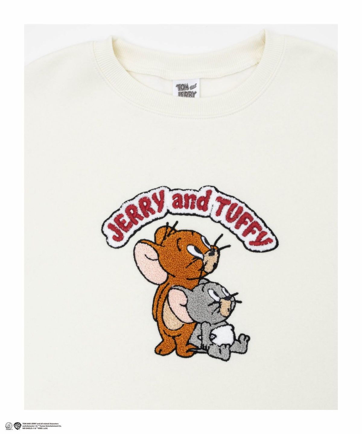 Tom and Jerry サガラ刺繍ルーズトレーナー レディース