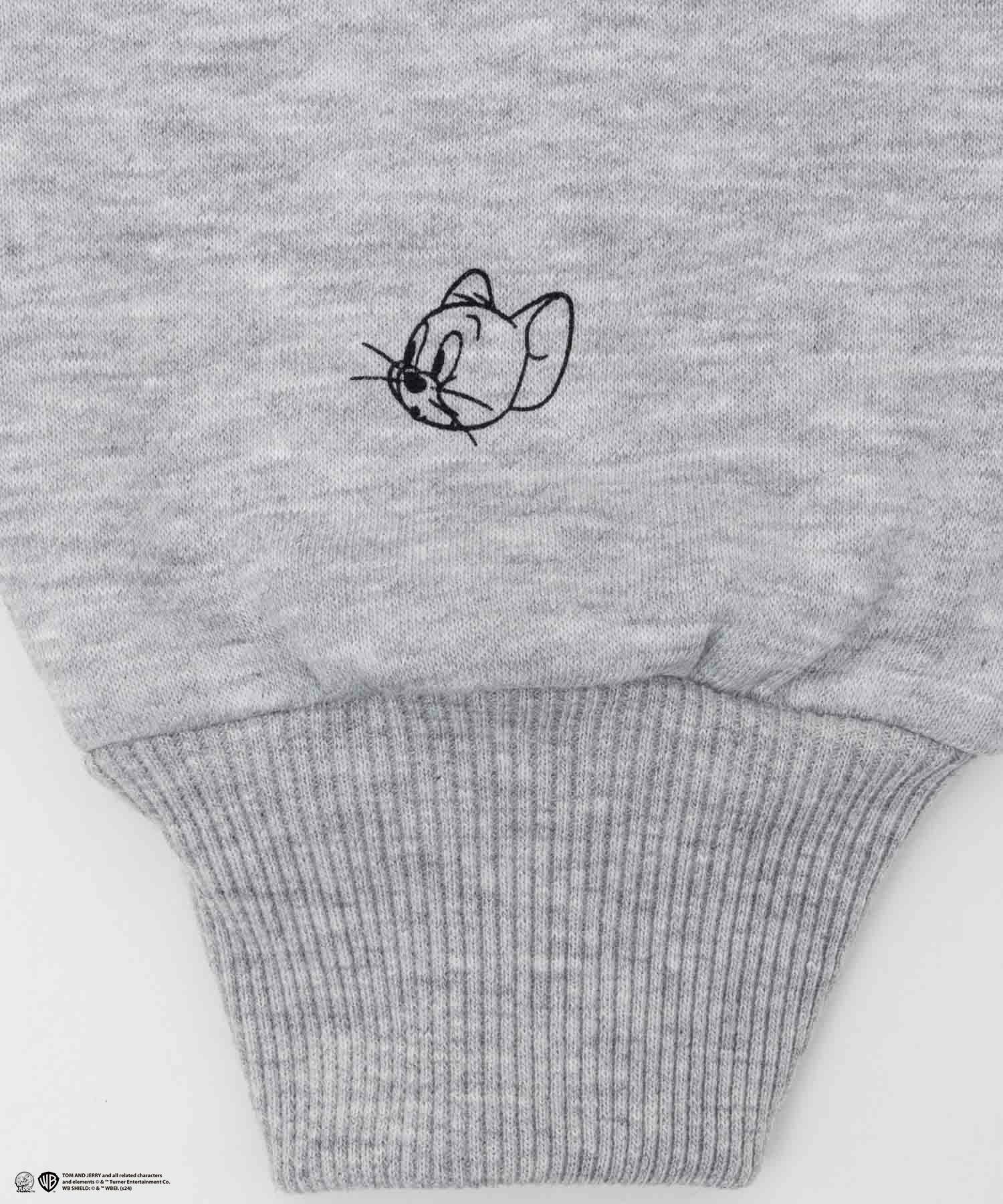 Tom and Jerry サガラ刺繍ルーズトレーナー レディース