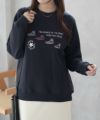 CONVERSE 身頃裏シャギートレーナー レディース