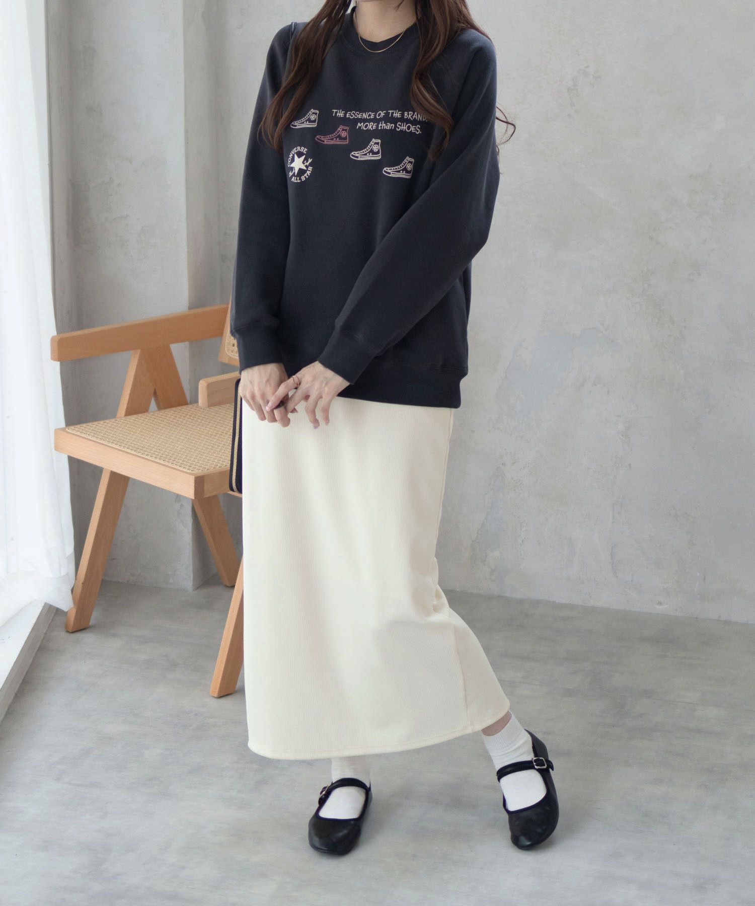 CONVERSE  身頃裏シャギートレーナー レディース商品サムネイル-11
