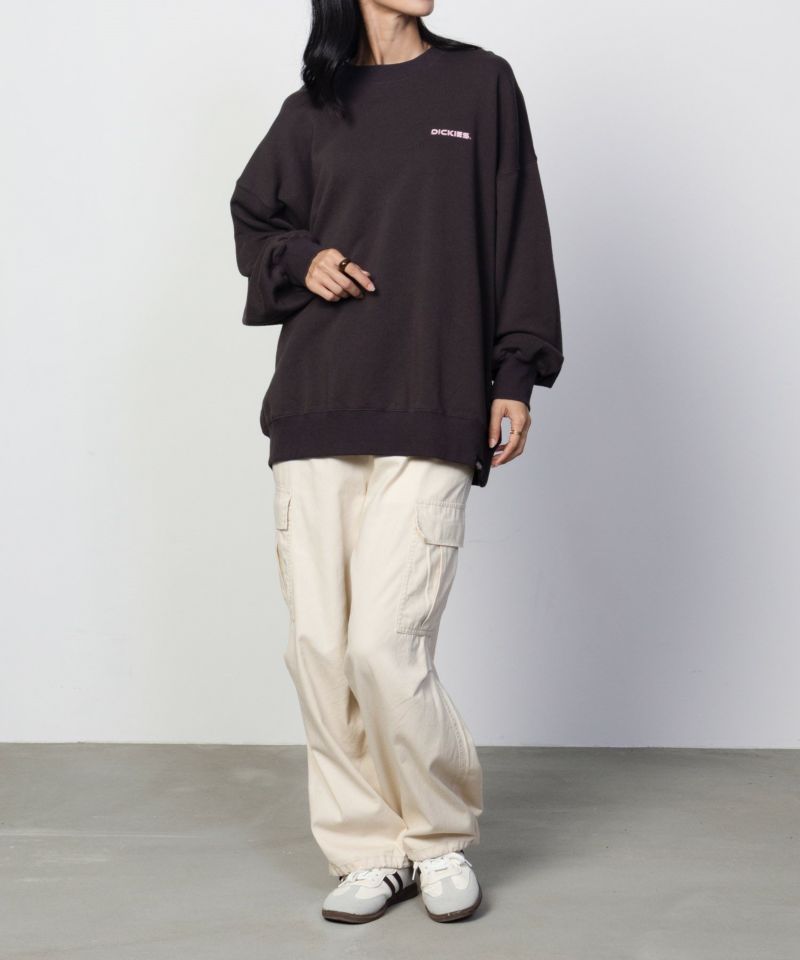 Dickies  かすれフェスプリント裏起毛トレーナー レディース商品画像-5