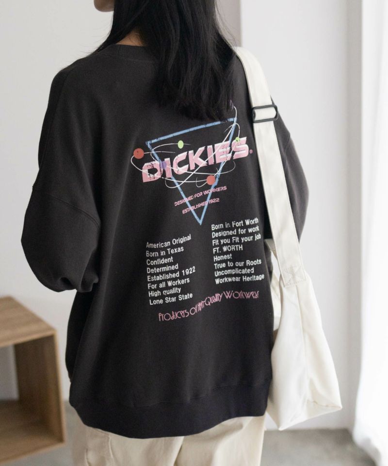 Dickies  かすれフェスプリント裏起毛トレーナー レディース商品画像-8