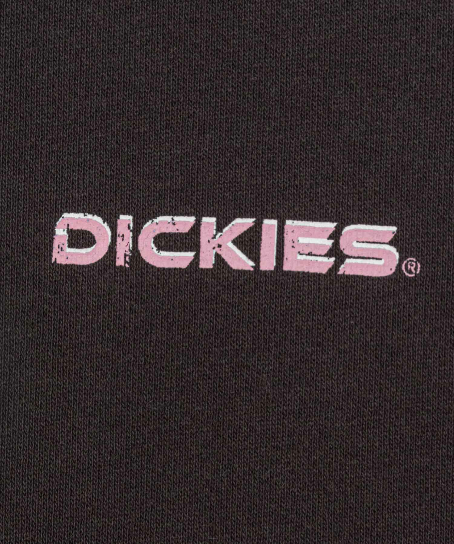 Dickies かすれフェスプリント裏起毛トレーナー レディース