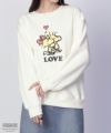 PEANUTS SNOOPY サガラ刺繍ルーズトレーナー レディース