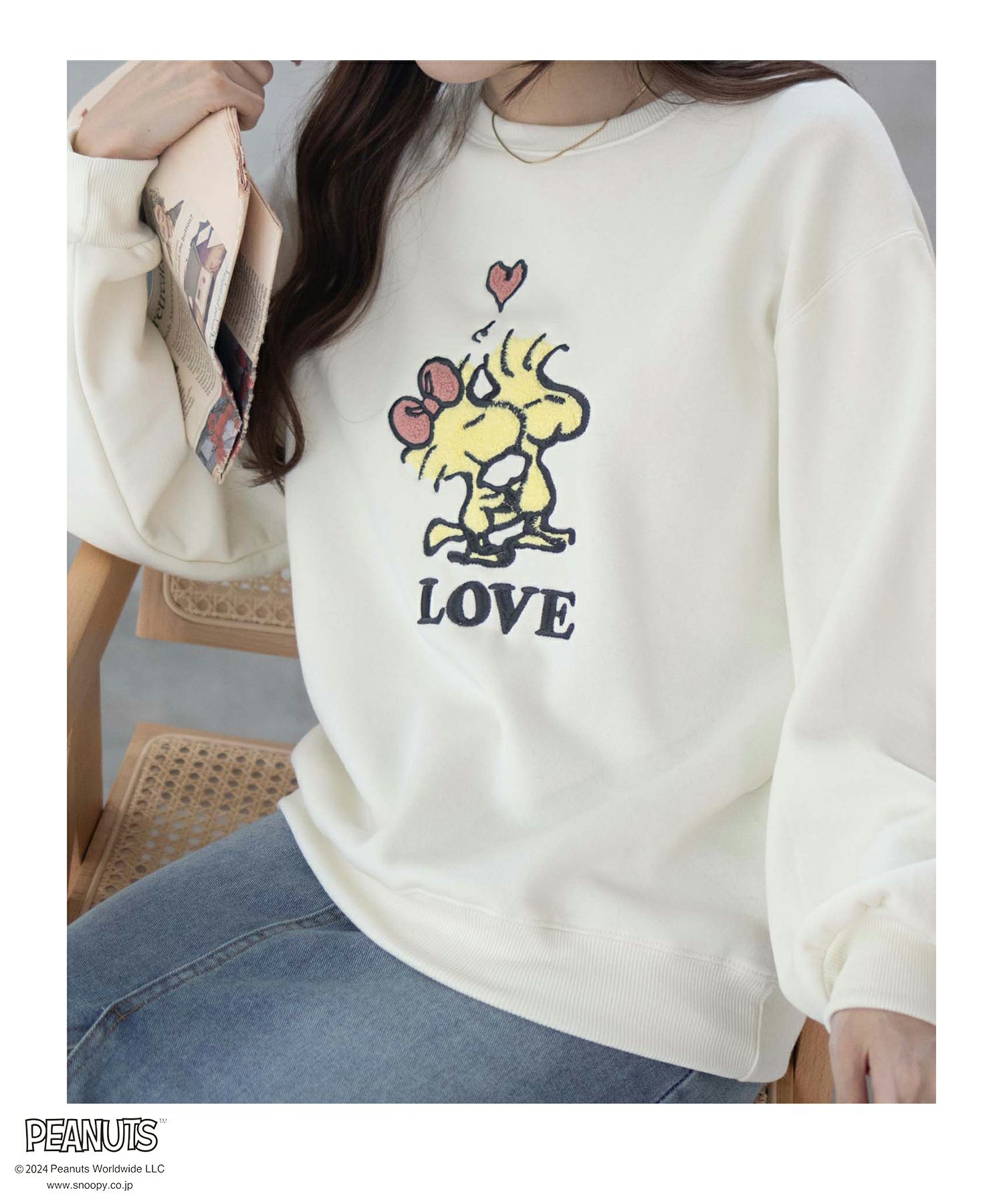 PEANUTS SNOOPY サガラ刺繍ルーズトレーナー レディース商品画像-11