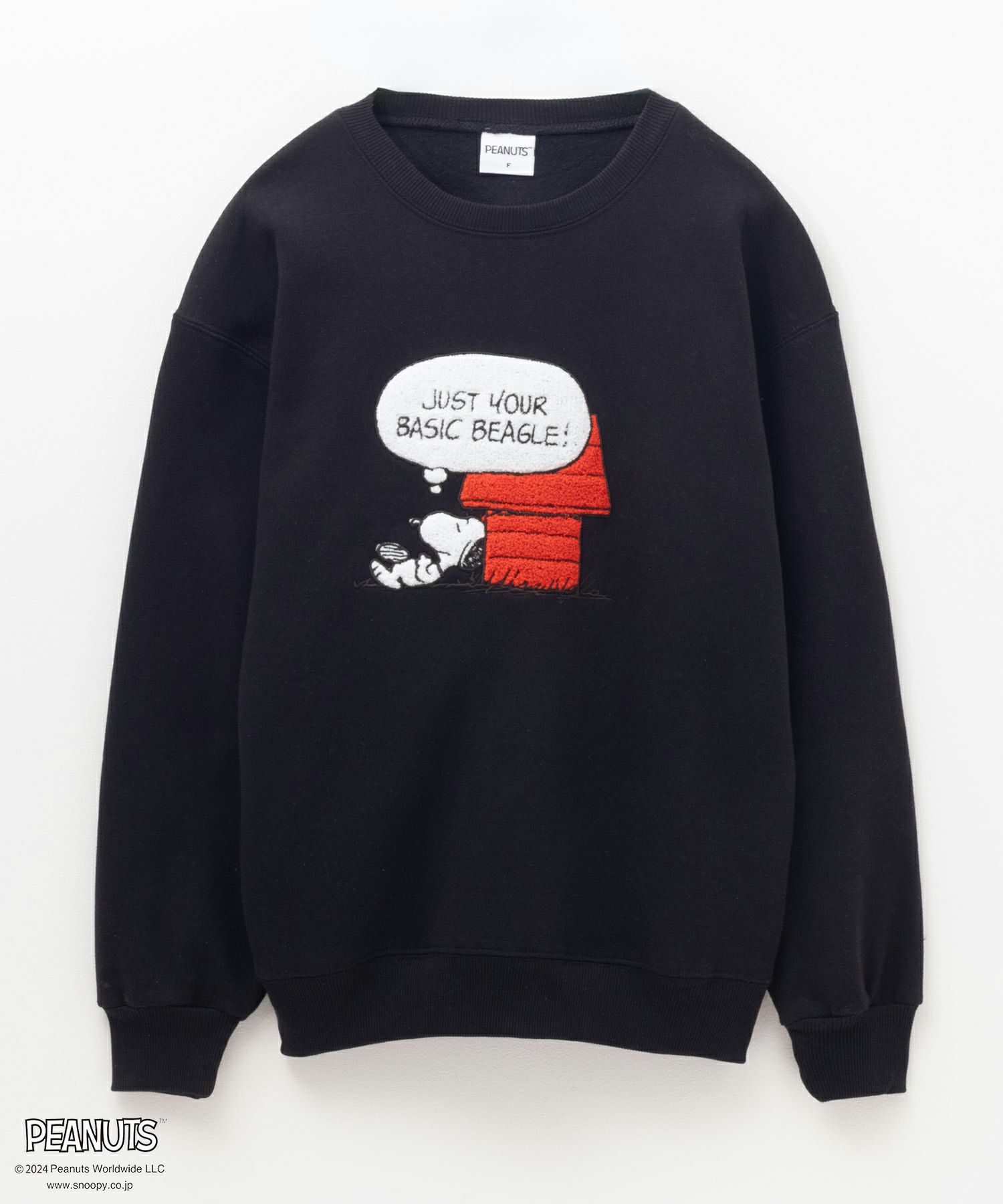 PEANUTS SNOOPY サガラ刺繍ルーズトレーナー レディース