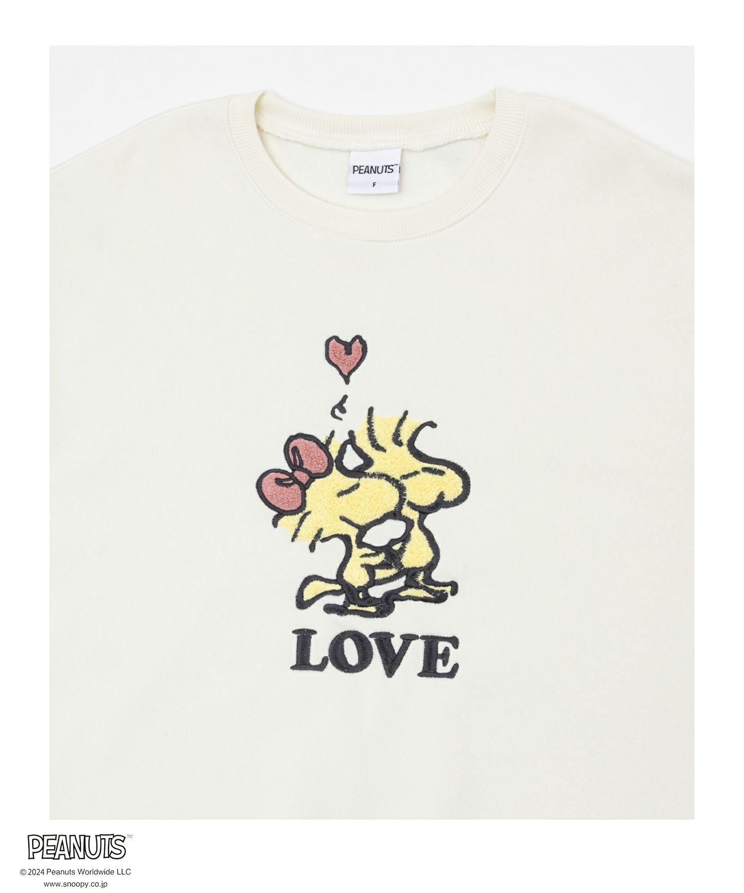 PEANUTS SNOOPY サガラ刺繍ルーズトレーナー レディース