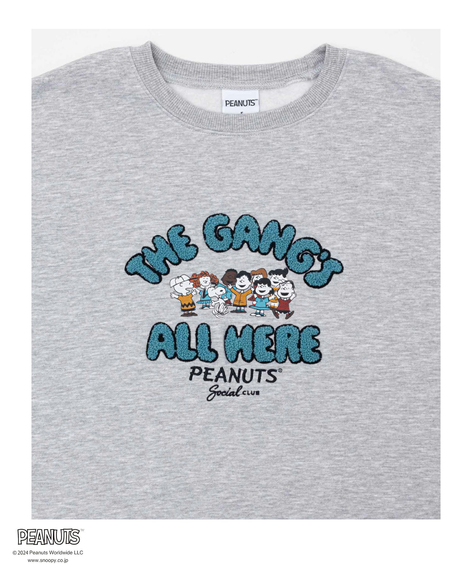 PEANUTS SNOOPY サガラ刺繍ルーズトレーナー レディース