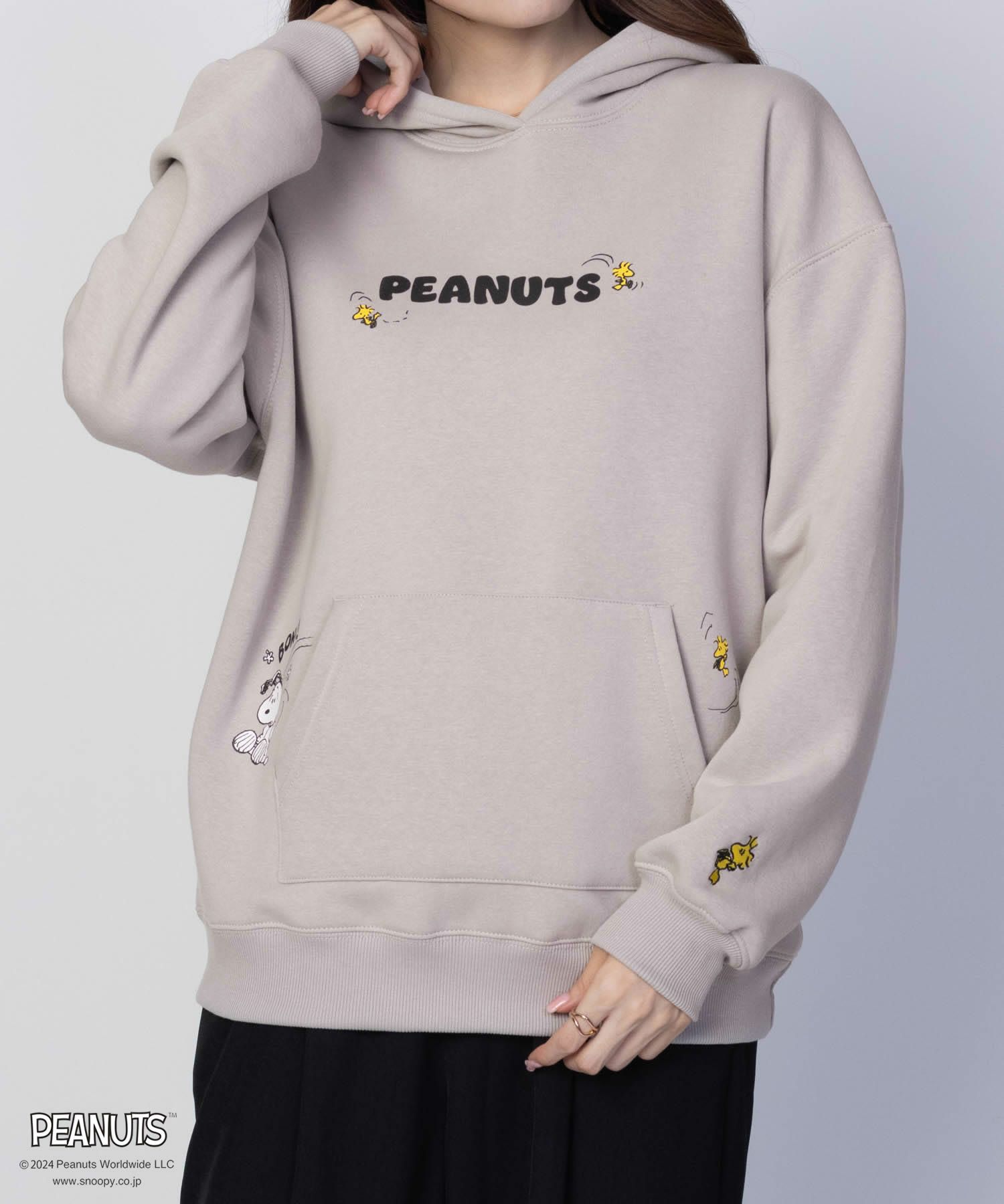 PEANUTS SNOOPY プリントルーズパーカー レディース