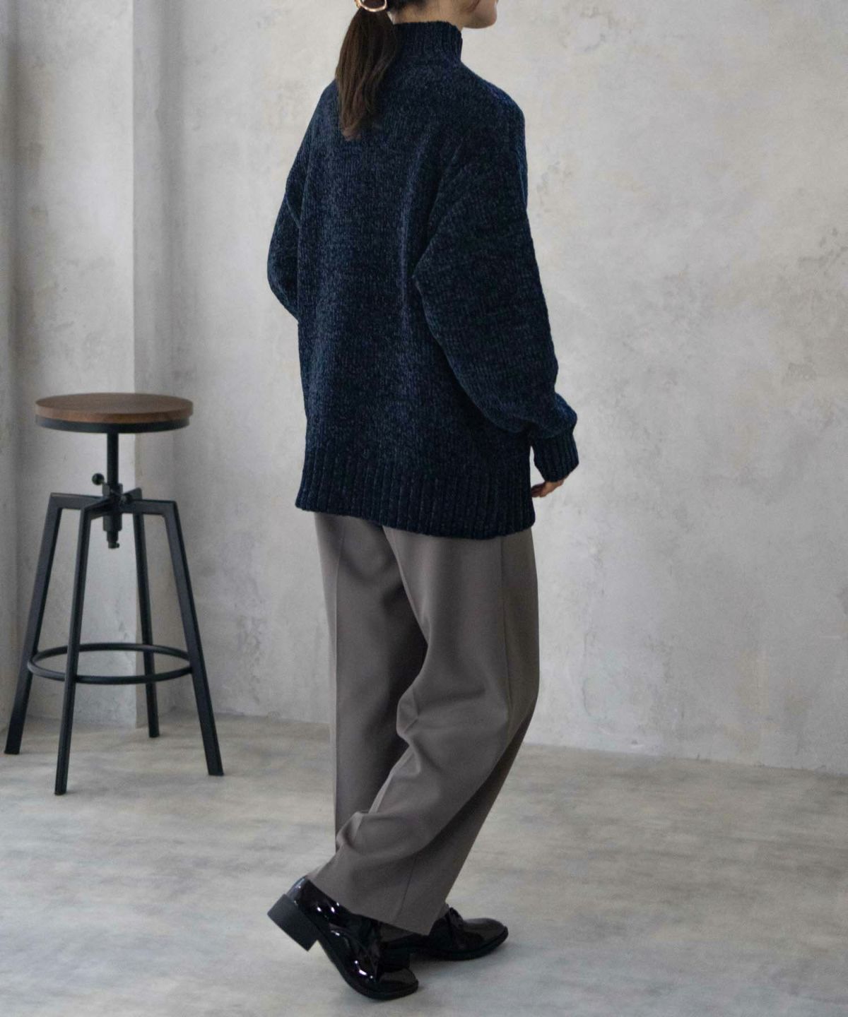 HusHusH モールハイネックプルオーバー レディース