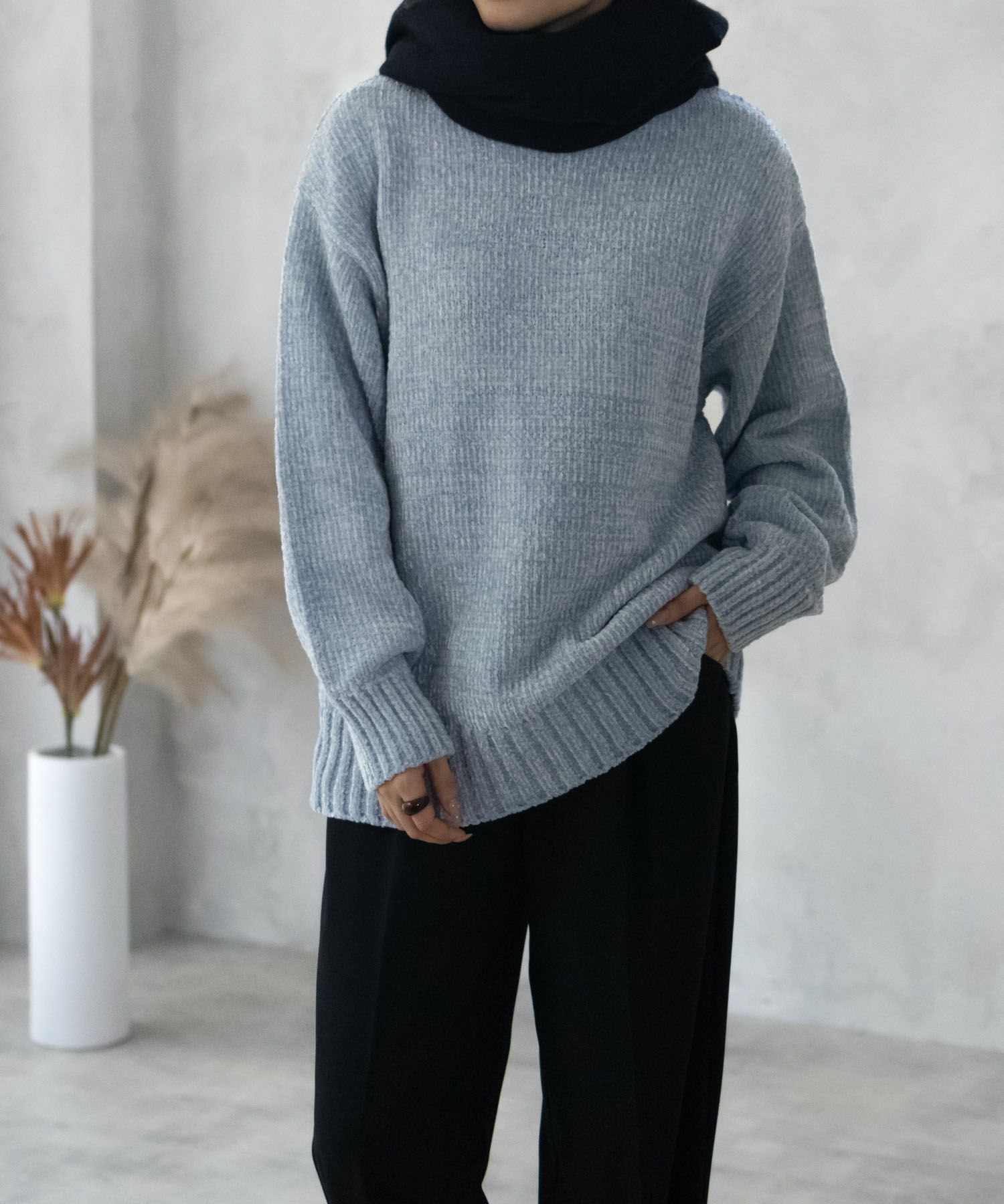 HusHusH  モールハイネックプルオーバー レディース商品画像-19