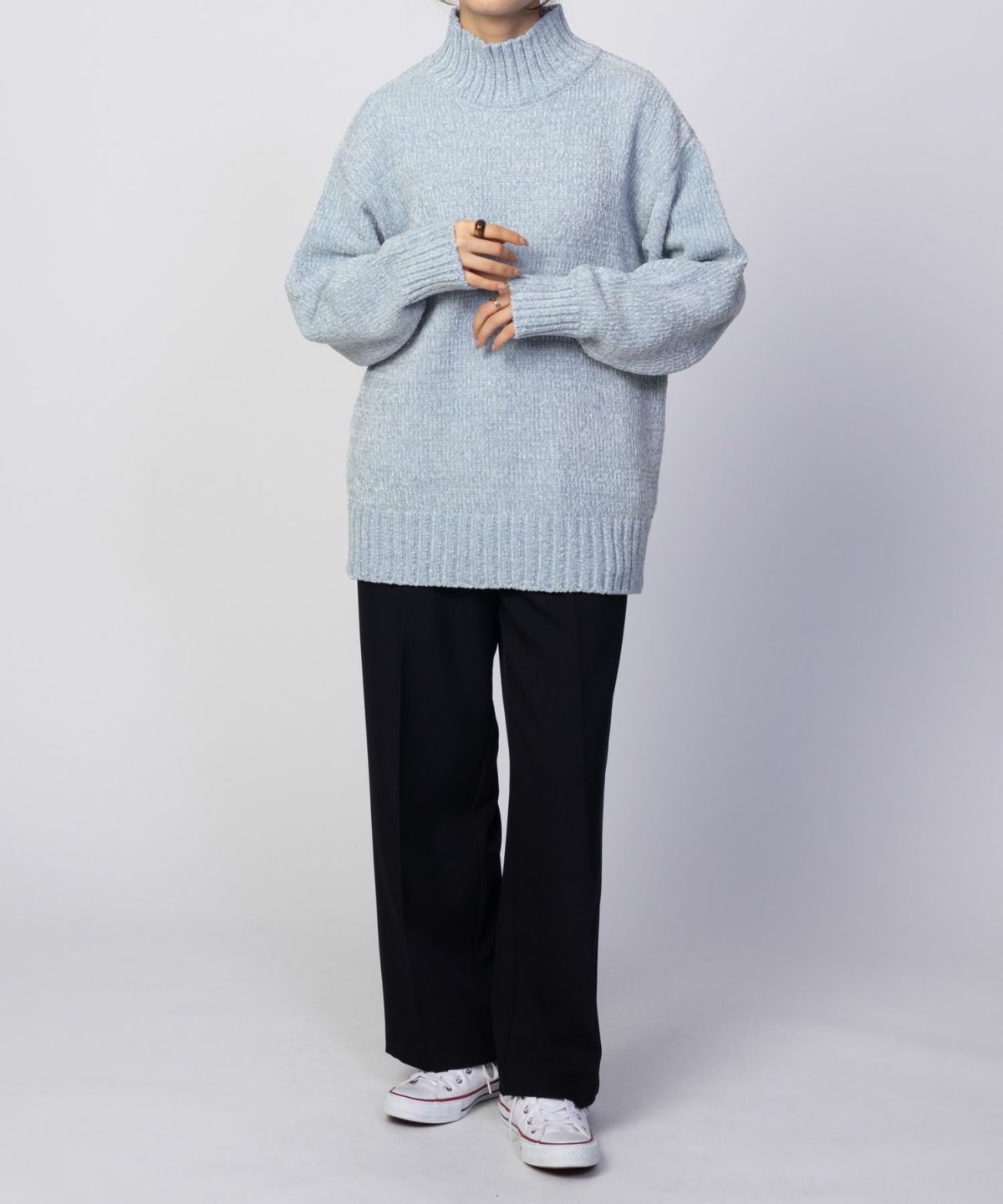 HusHusH モールハイネックプルオーバー レディース