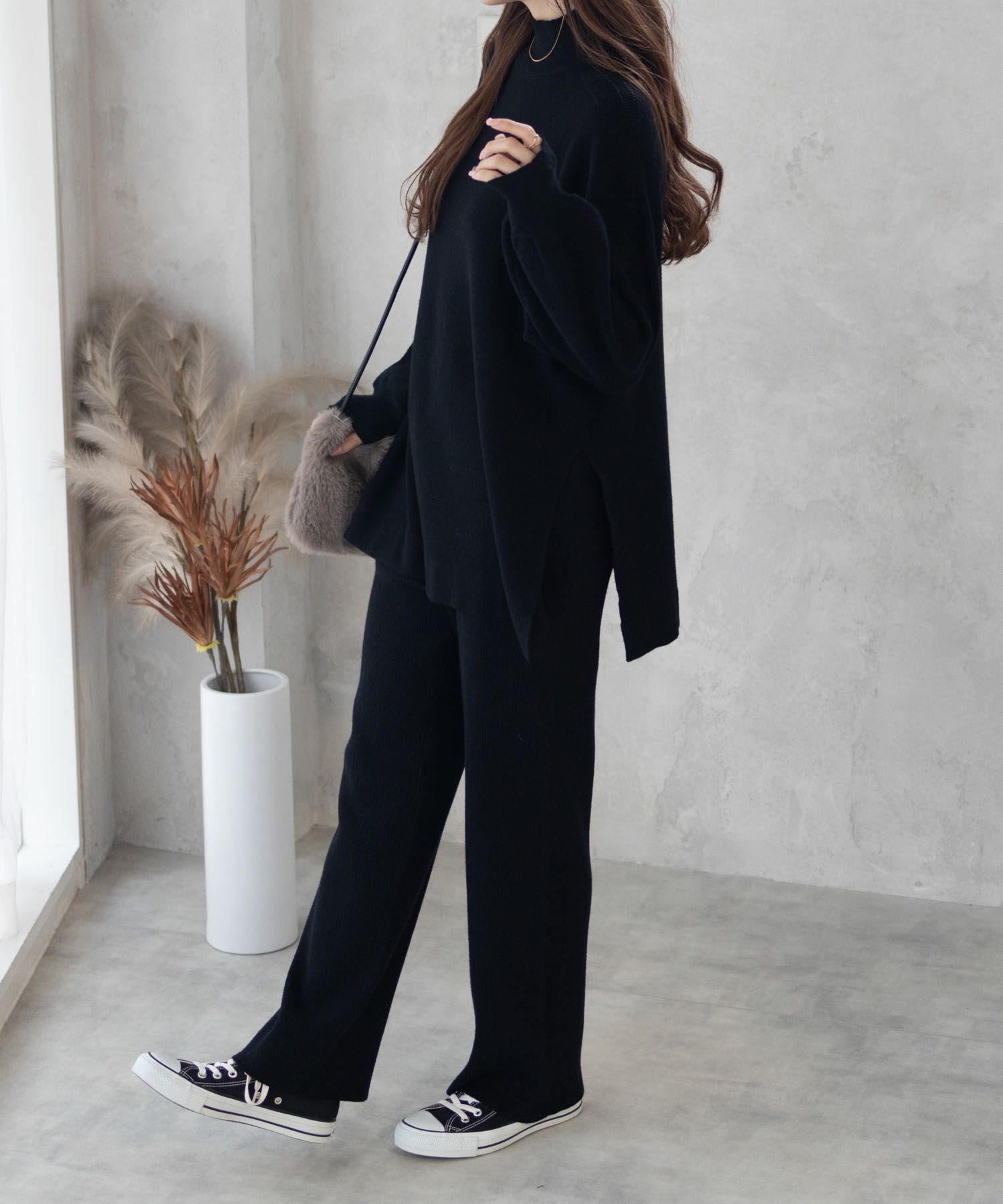 HusHusH リブニットパンツ レディース