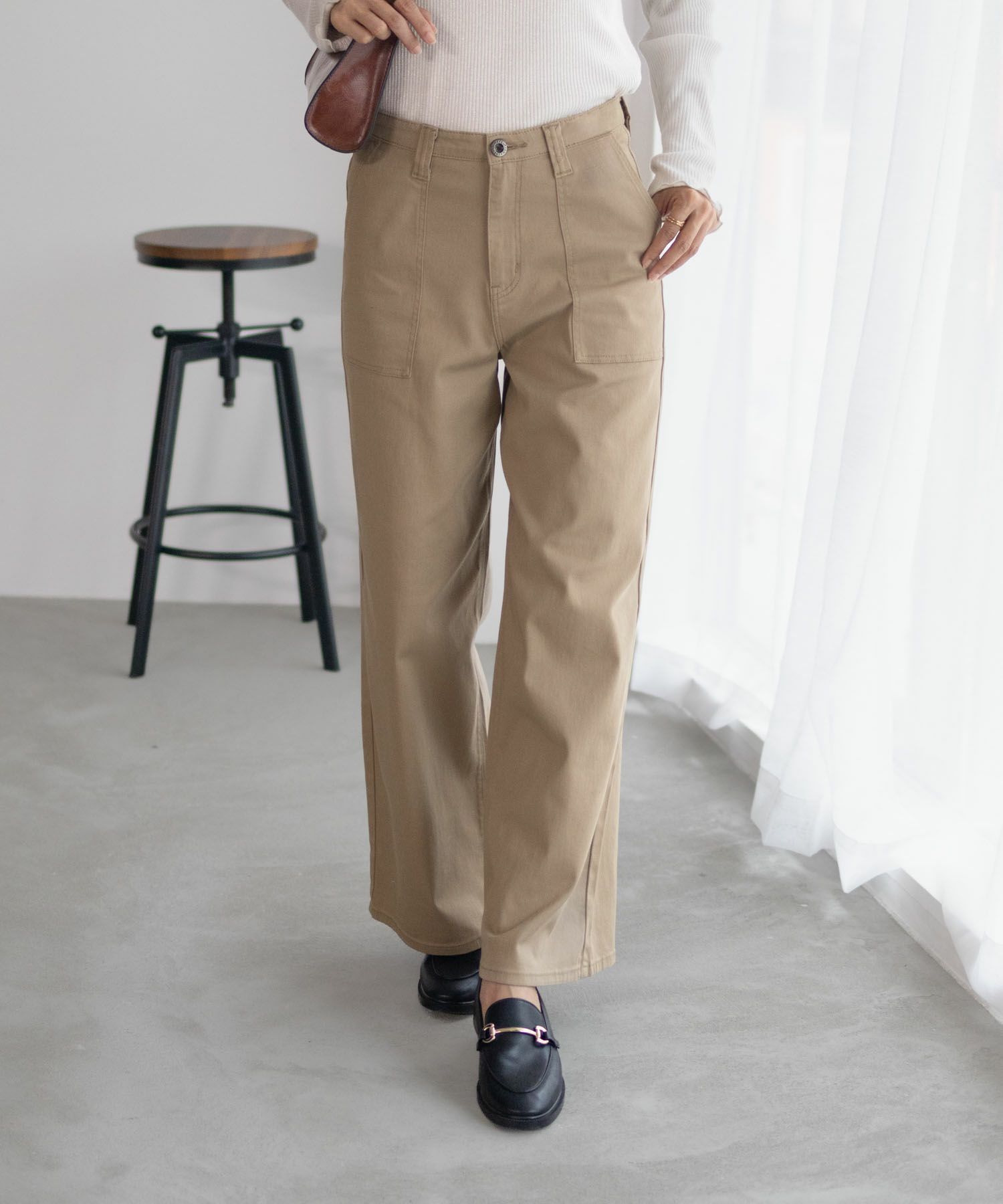 C17  ベイカーワイドパンツ レディース商品画像-7