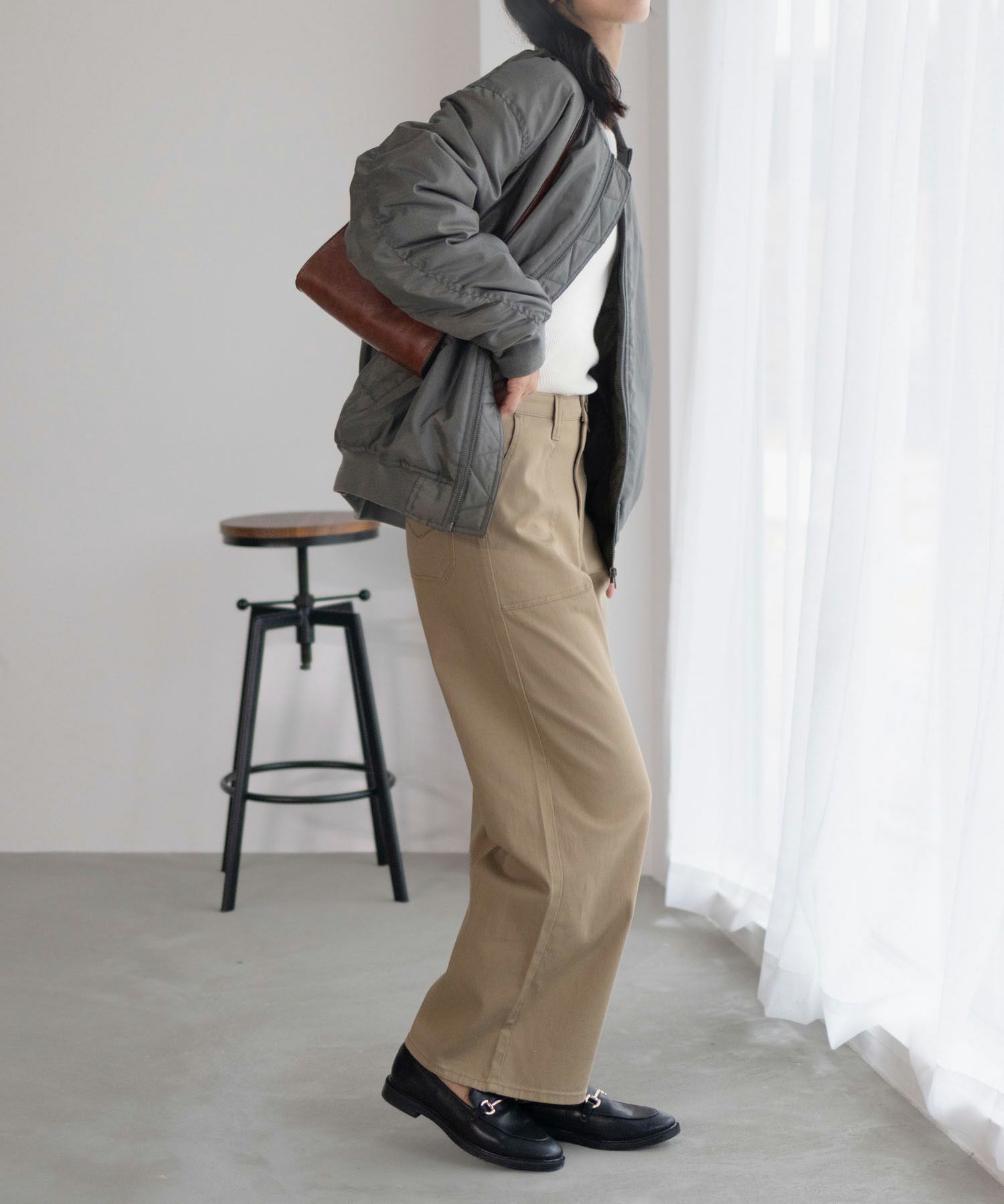 C17  ベイカーワイドパンツ レディース商品画像-9