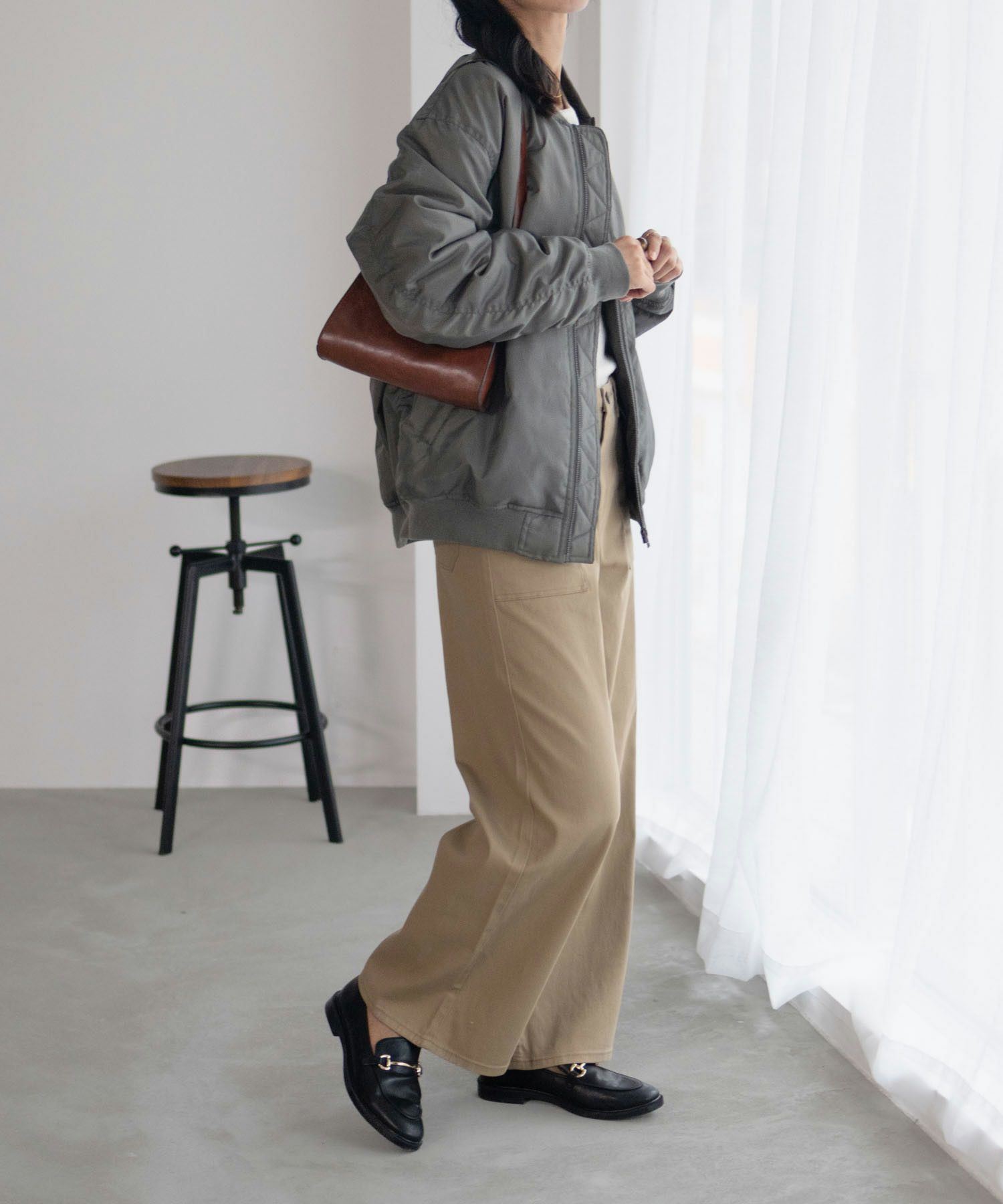 C17 ベイカーワイドパンツ レディース