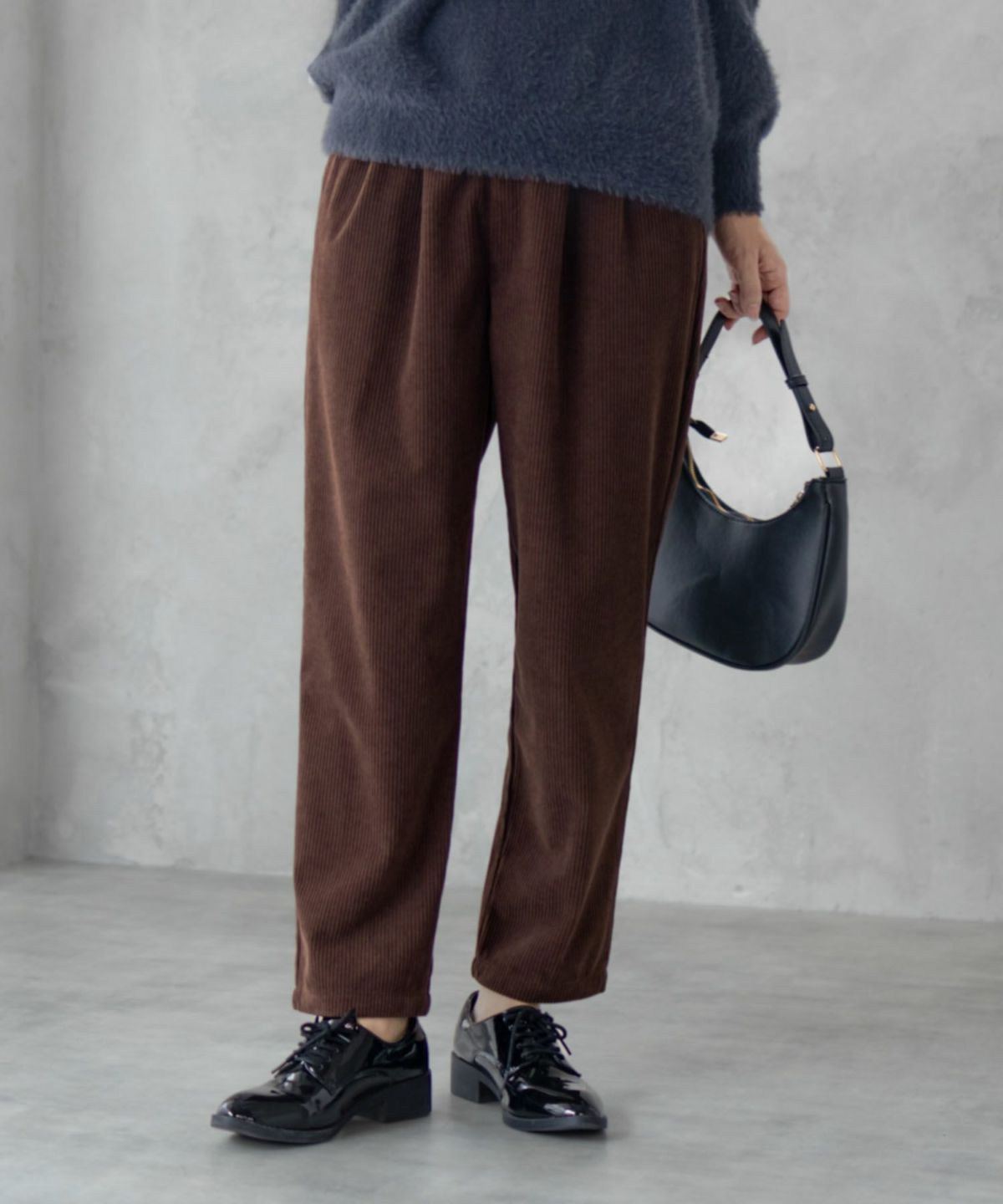 nAvy コーデュロイテーパードパンツ レディース