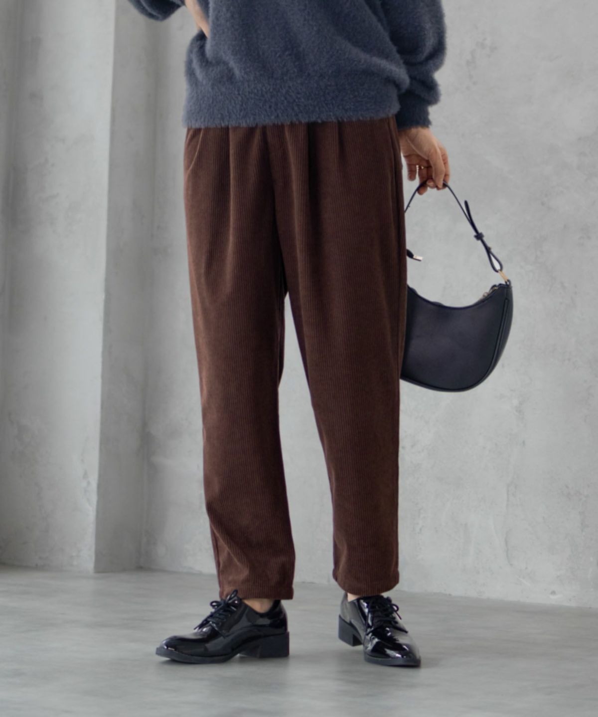 nAvy コーデュロイテーパードパンツ レディース