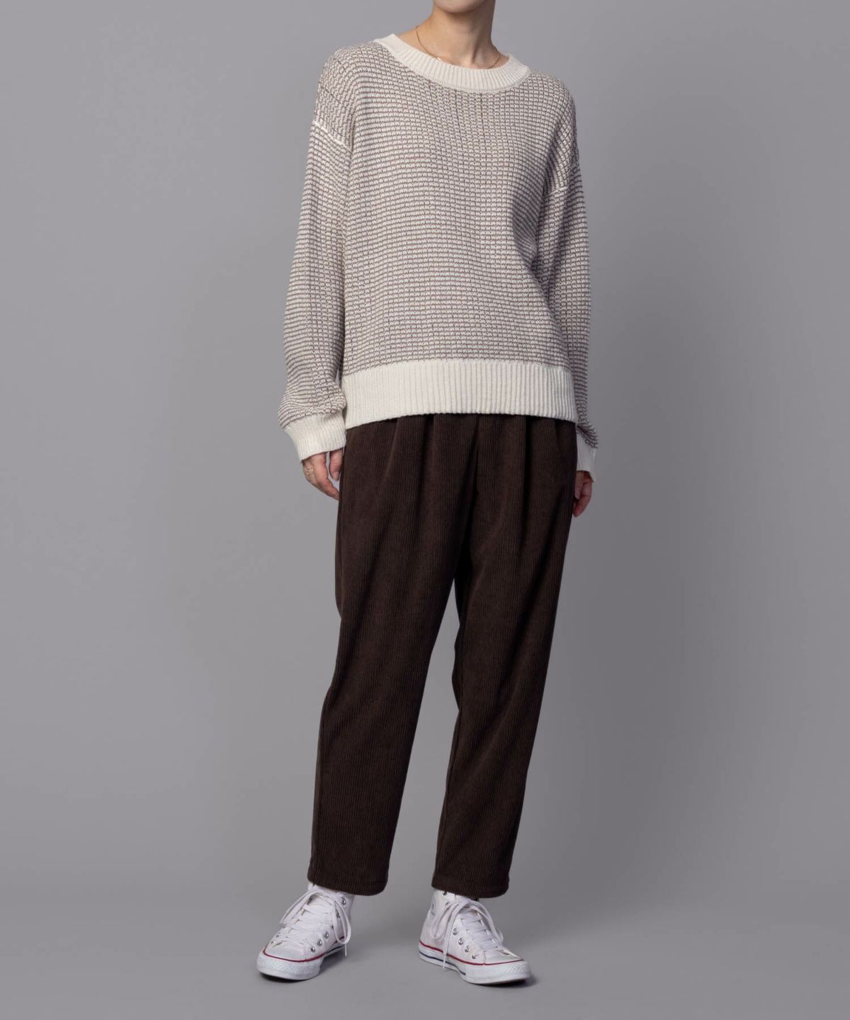 nAvy コーデュロイテーパードパンツ レディース