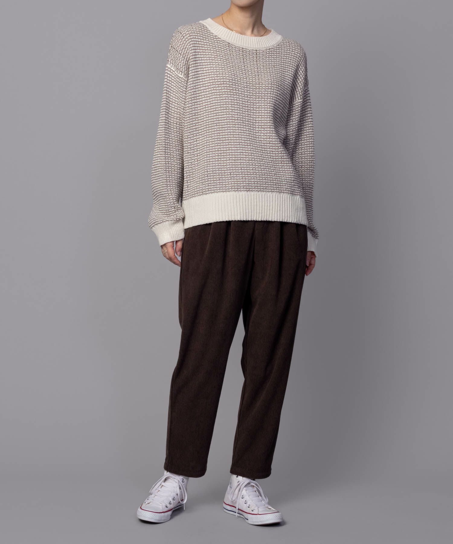 nAvy コーデュロイテーパードパンツ レディース