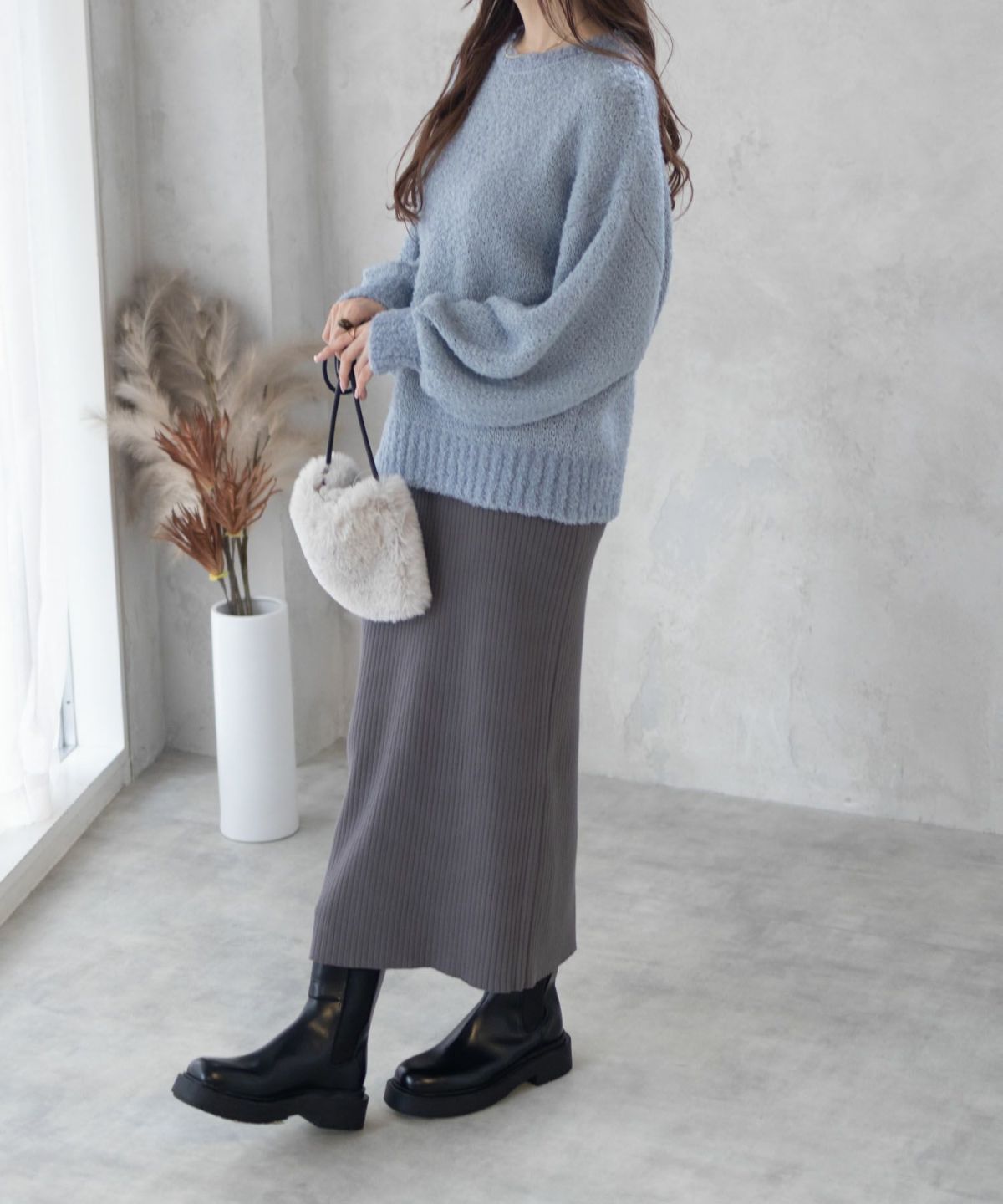 HusHusH リブナロースカート レディース