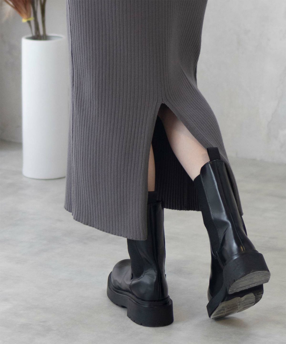 HusHusH リブナロースカート レディース