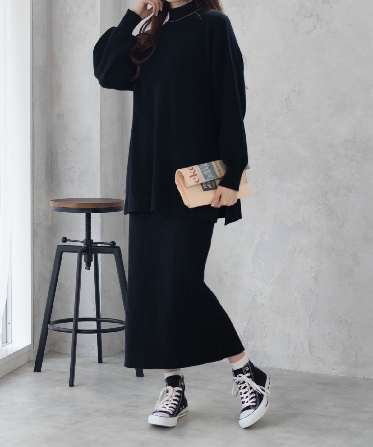 HusHusH リブナロースカート レディース