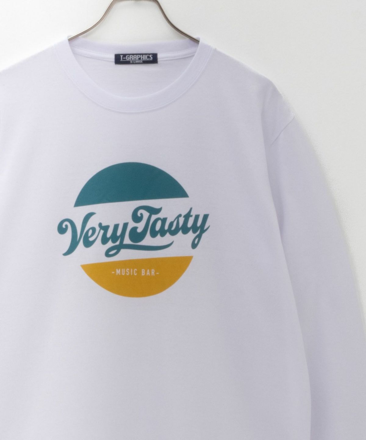 T-GRAPHICS ロゴプリント長袖Tシャツ メンズ